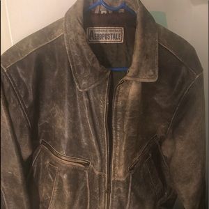 Aeropostale leather coat